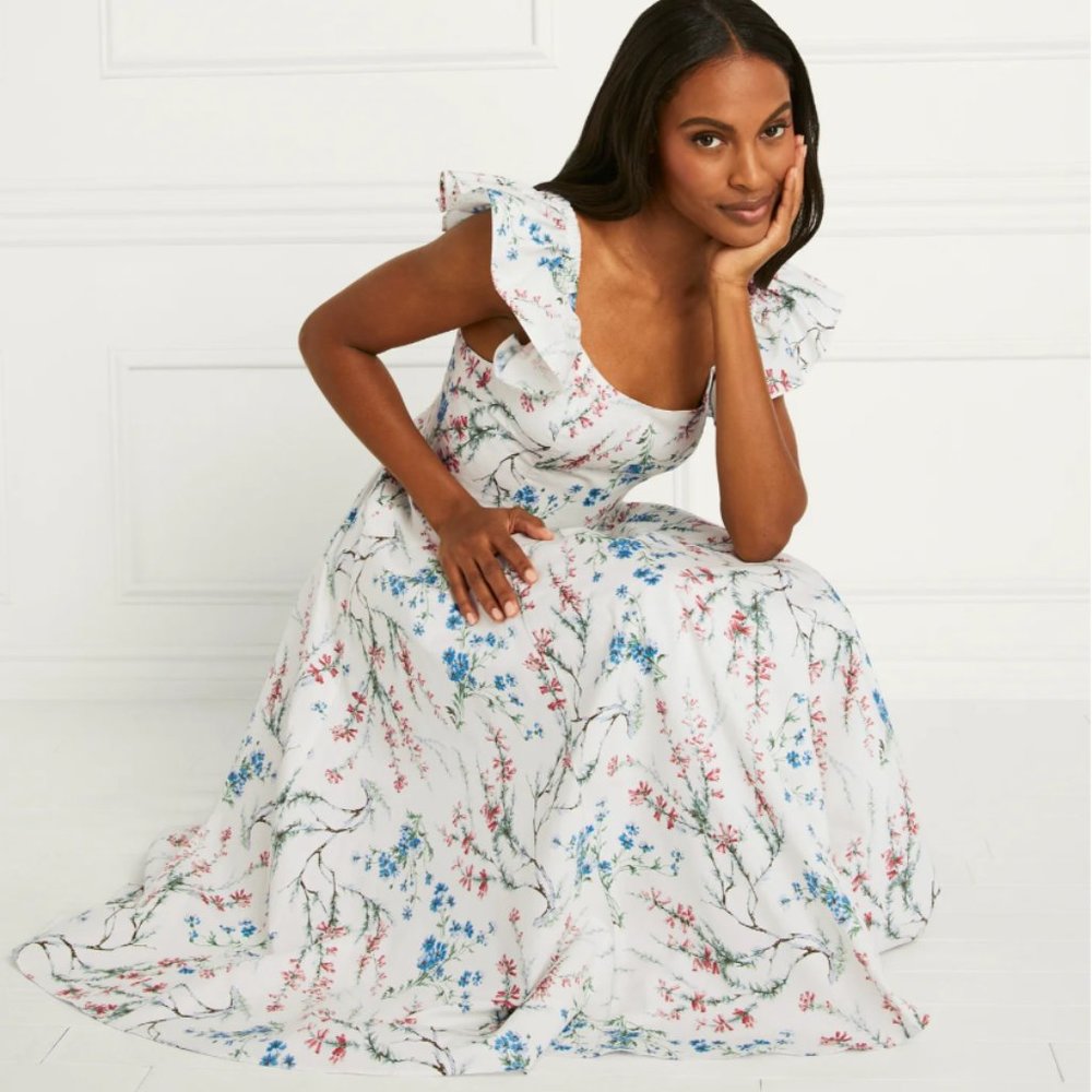 Hill House Home Daphne Dress | Floral Midi Dress |  A-Line Dress
